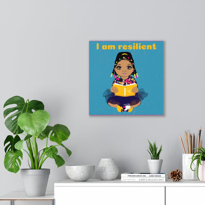 Resilient Girl Canvas - Mocha