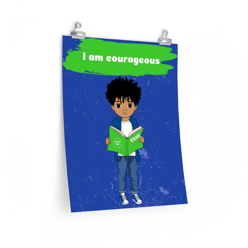 Courageous Boy Poster - Mocha