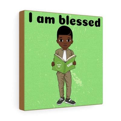 Blessed Boy Canvas - Chocolate