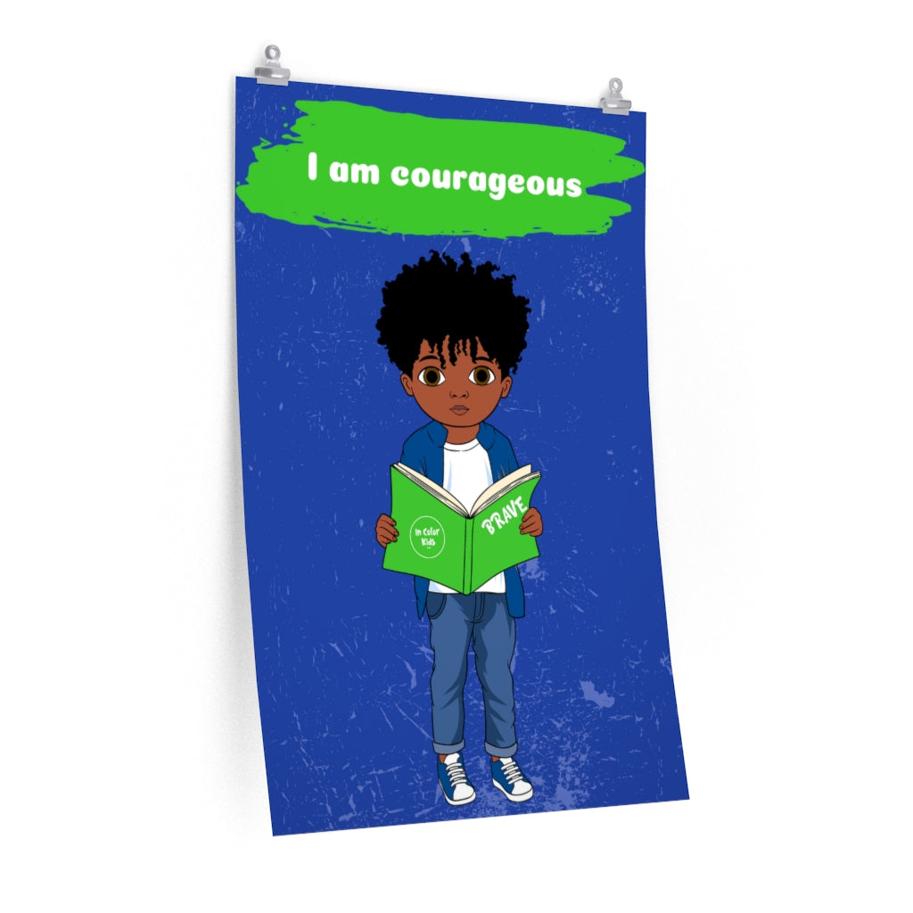 Courageous Boy Poster - Almond