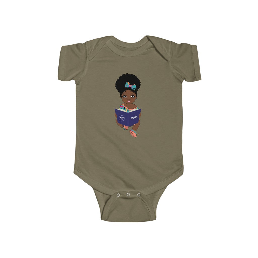 Genius Baby Short Sleeve Bodysuit Onesie - Chocolate