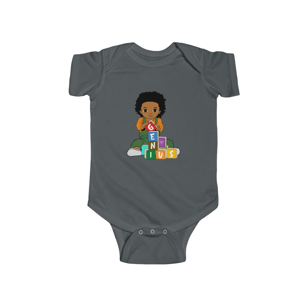 Genius Baby Short Sleeve Bodysuit Onesie - Caramel