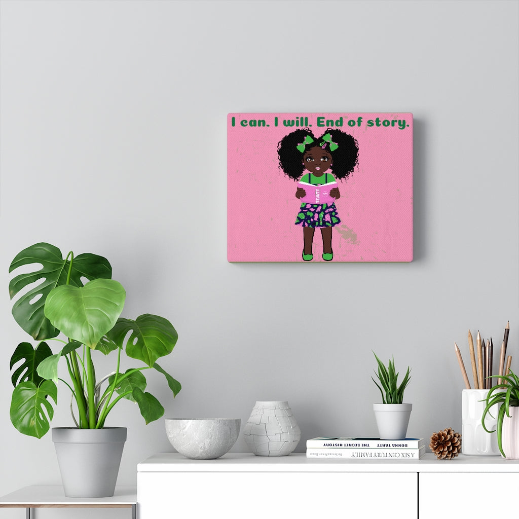 I Can Girl Canvas - Cocoa