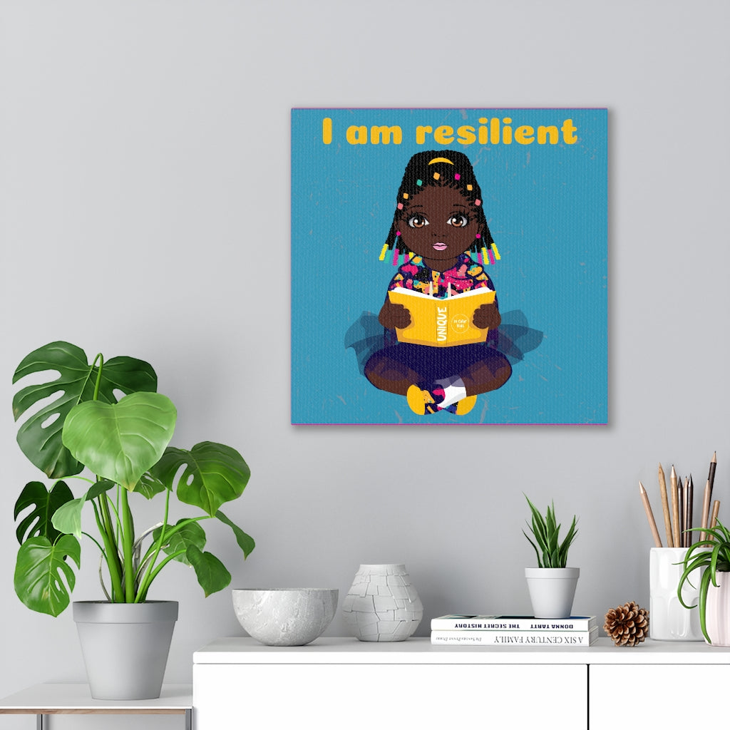Resilient Girl Canvas - Cocoa