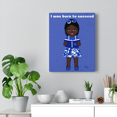 Successful Girl Canvas - Cocoa