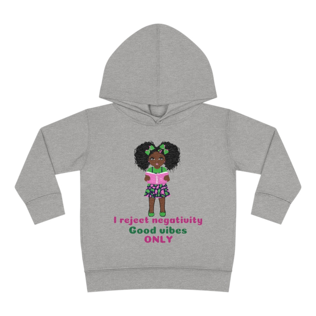 Good Vibes Girl Pullover Hoodie - Chocolate