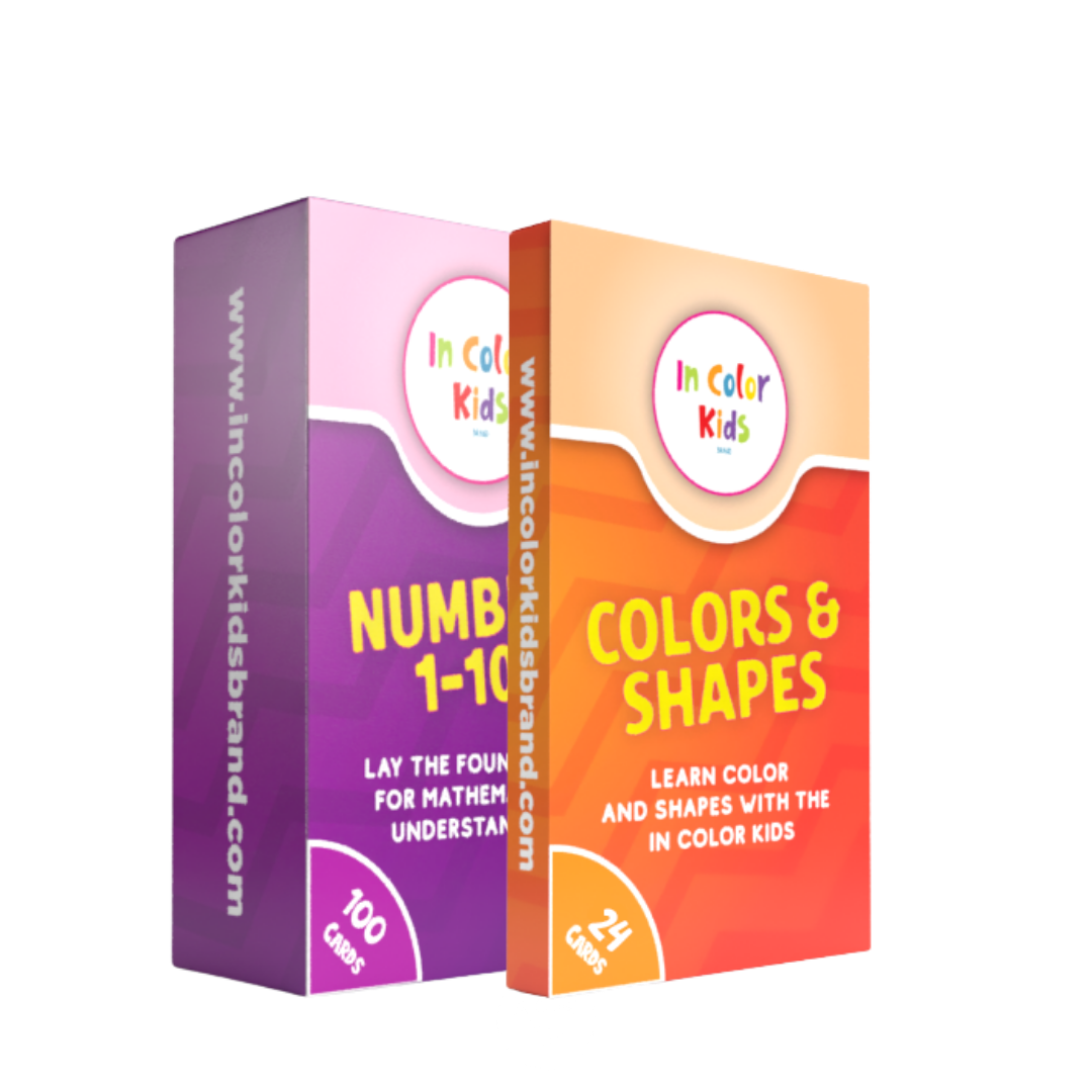Essential Flashcard Bundle 2 Packs: Numbers and Shapes & Colors
