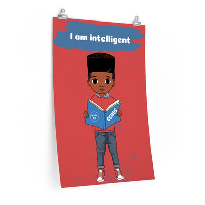 Intelligent Boy Poster - Almond