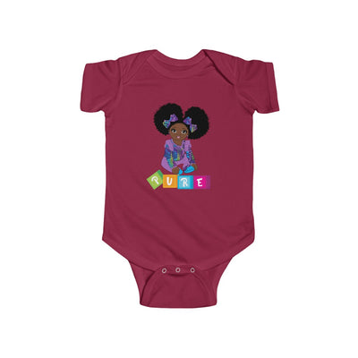 Pure Baby Short Sleeve Bodysuit Onesie - Chocolate