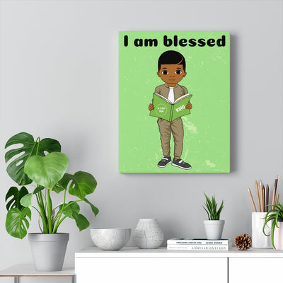 Blessed Boy Canvas - Caramel