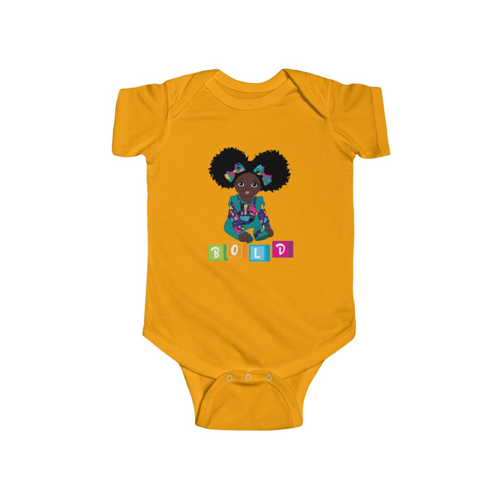 Bold Baby Short Sleeve Bodysuit Onesie - Cocoa