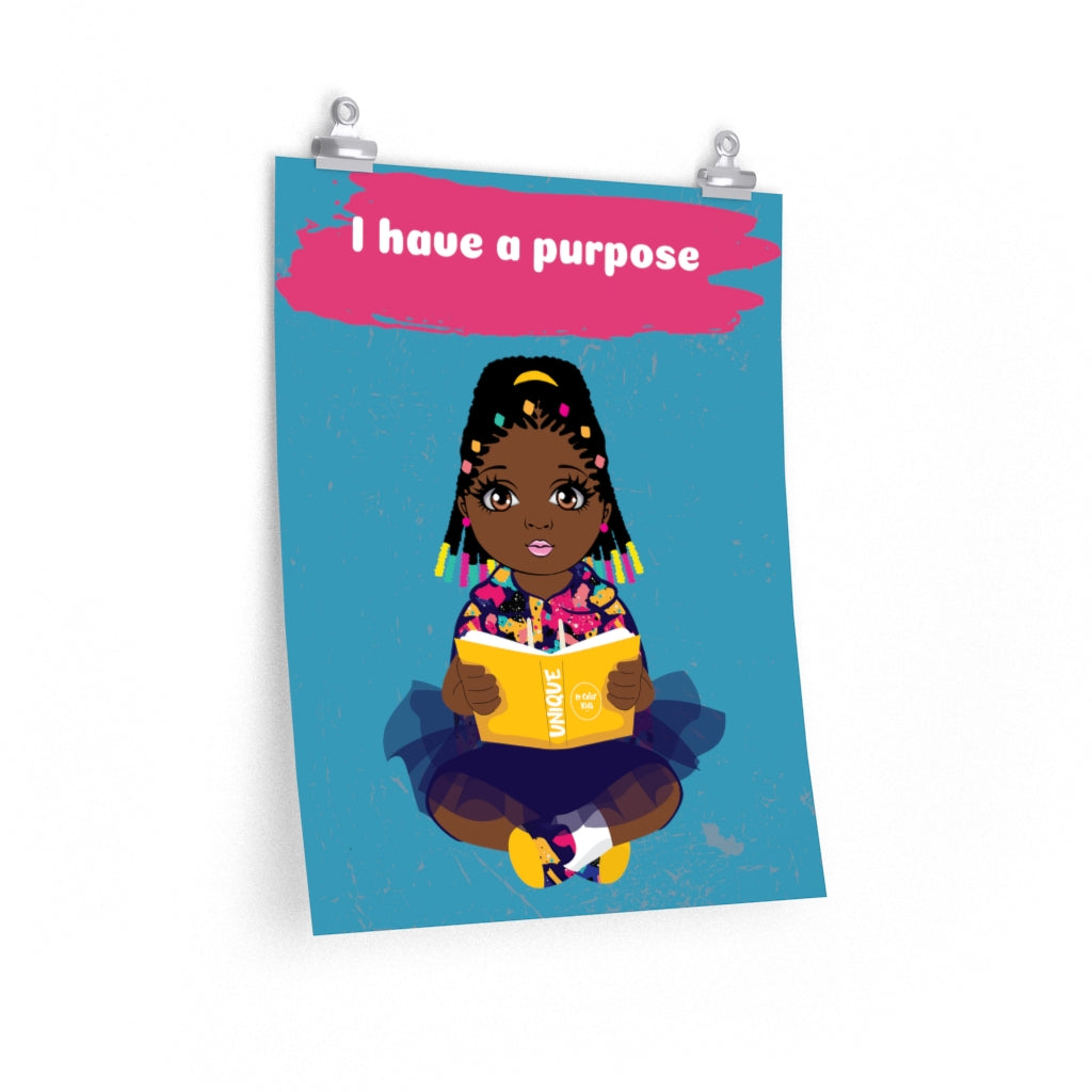 Purposeful Girl Poster - Chocolate